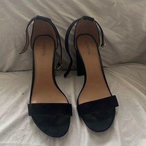 Black block heels